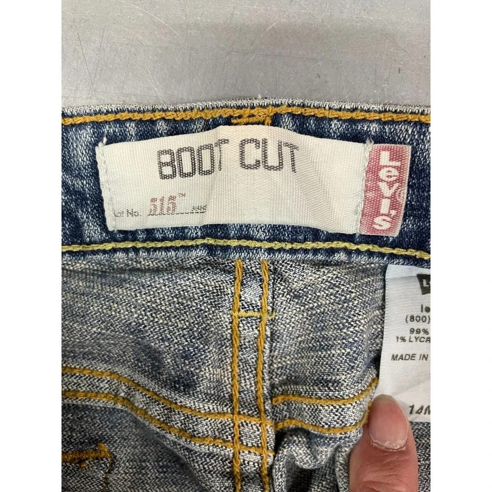 Levis 515 Boot Cut Jeans Womens‎ 14M 34x28 Blue Medium Wash Bootcut